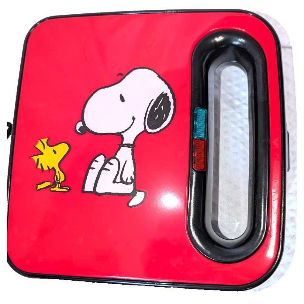 Peanuts Snoopy & Woodstock Red Grilled Cheese Maker Panini 2 Sandwich Press